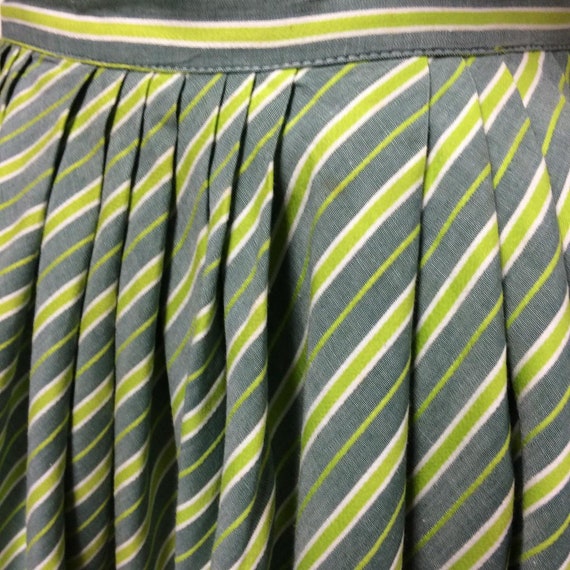 Vintage 1950's Skirt | Green, Grey, Chartreuse | … - image 5