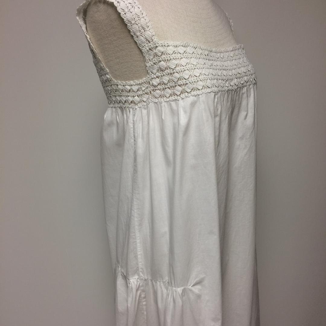 1920's White Nightgown Cotton Muslin Dress Crocheted Etsy.de