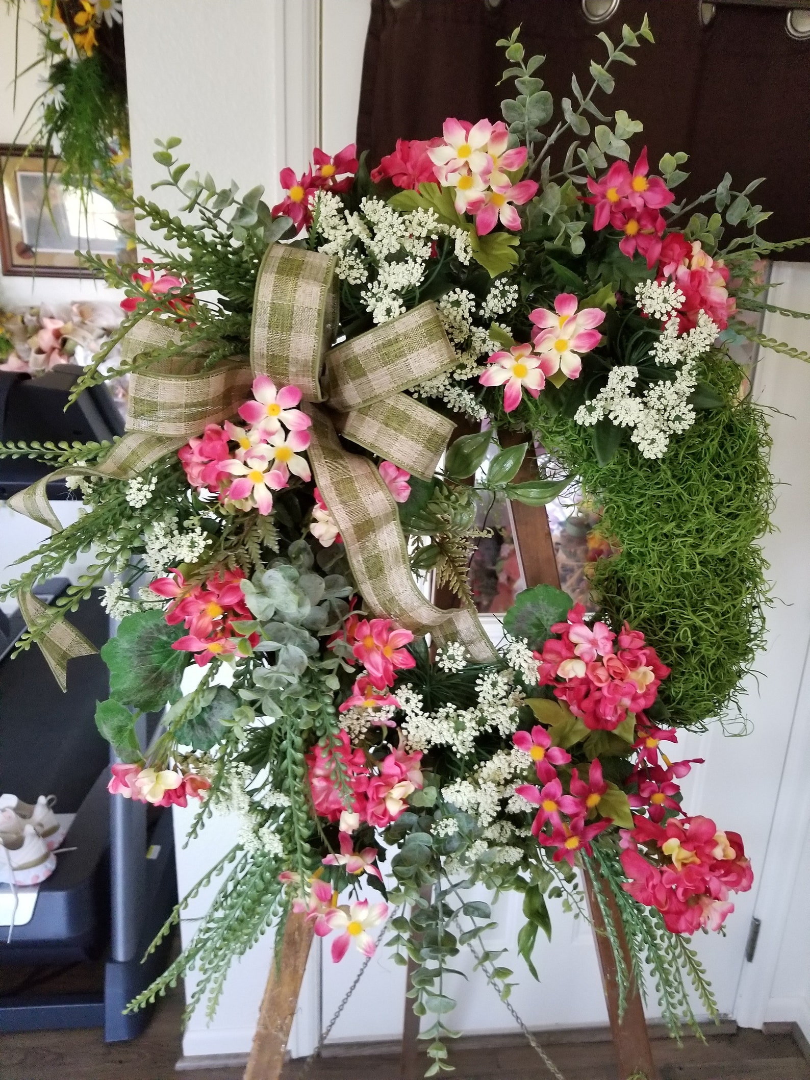 Spanish Moss Wreath Front Door Decor Interior Decor Etsy