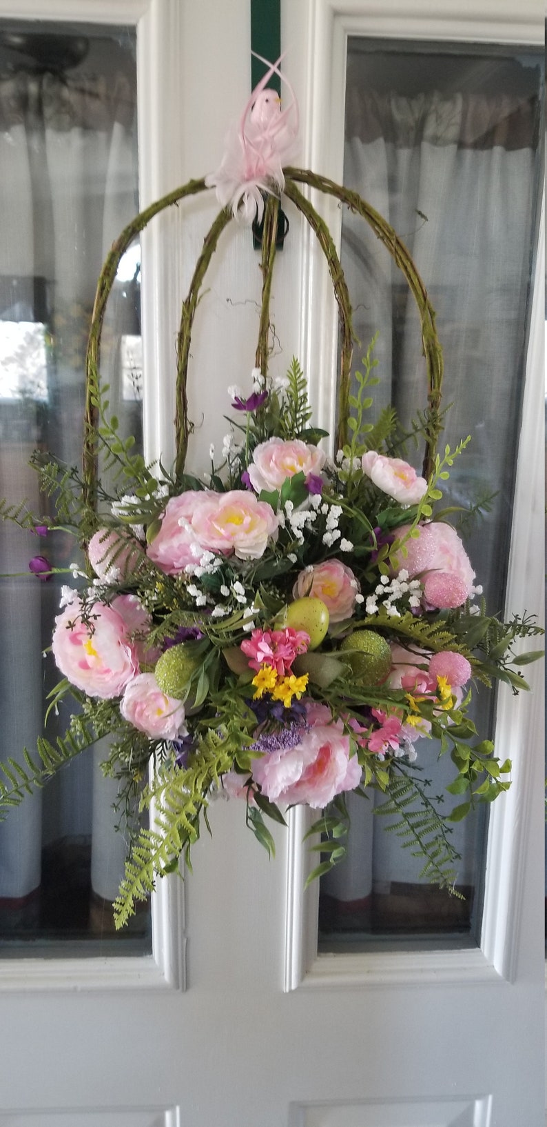 Easter Basket Door Hanger Front Door Decor Seasonal Decor Etsy