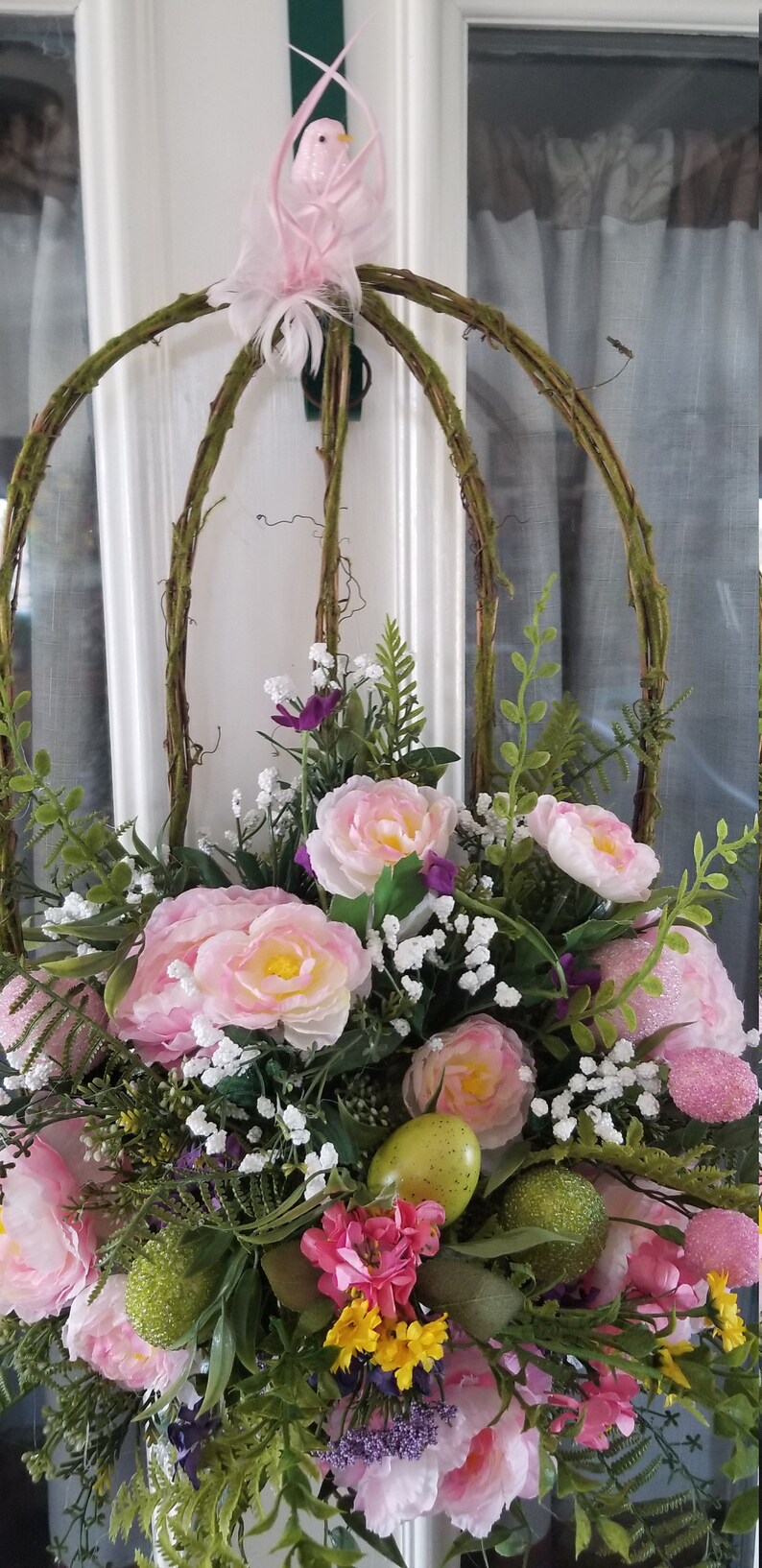 Easter Basket Door Hanger Front Door Decor Seasonal Decor Etsy