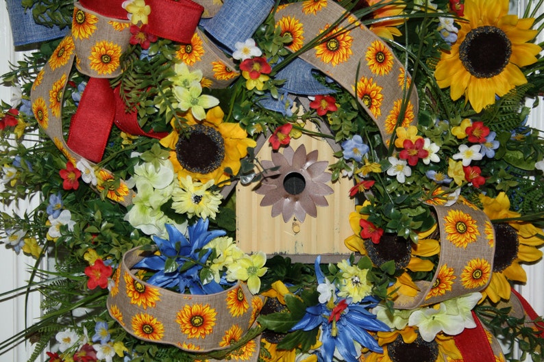 Birdhouse Grapevine Wreath