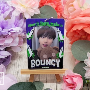 ATEEZ Bouncy Acrylic Photocard Holder | Atiny | Kpop Photocard Holder | K-Hot Chili Peppers | Slow It Down, Make It Bouncy |