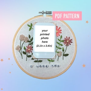 Instant Camera Photo Frame Embroidery Pattern | Digital Download | Tutorial + Guide