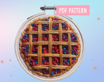 Mixed Berry Pie Embroidery Pattern | Digital Download | Tutorial + Guide