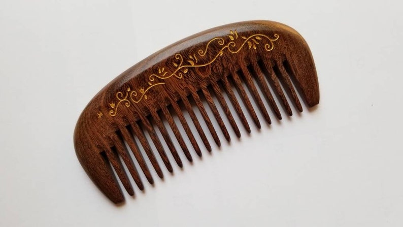 Wooden Hair Comb Women, Mothers Day Gift for Her, Araki Beard Comb, Wood Wide Tooth Comb, Seamless Wood Comb, Pocket Wood Comb 5.1 /13cm image 4