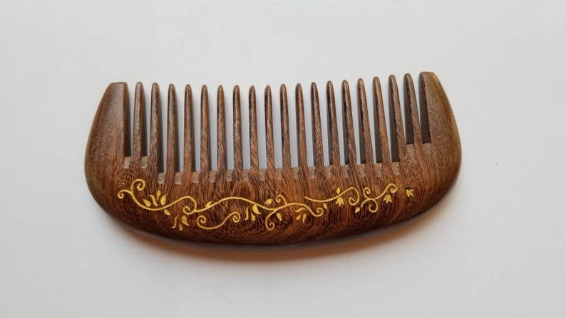 Wooden Hair Comb Women, Mothers Day Gift for Her, Araki Beard Comb, Wood Wide Tooth Comb, Seamless Wood Comb, Pocket Wood Comb 5.1 /13cm image 5