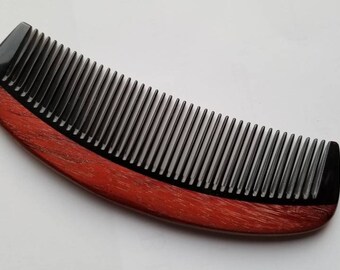 Horn Comb Women, 15th/25th/35th Anniversary Gift for Wife, Araki Hair Comb, Birthday Gift for Husband, Horn Hair Beard Comb Men 5.9"/15cm