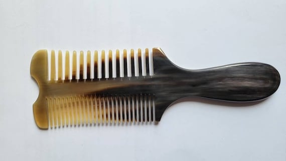 Yak Horn Comb | Double Sided, Beard Styling Comb | Gift for Dad 7.3“/18.5cm