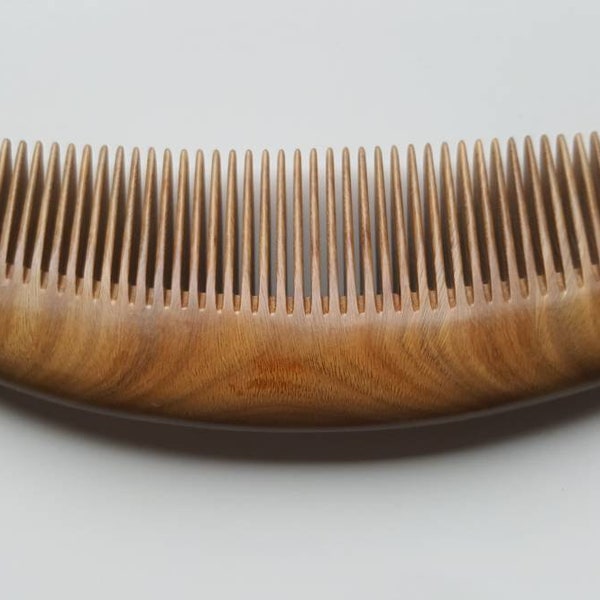 Wood Hair Comb, Eco Friendly Mothers Day Gift Wife, Anniversary Gift for Her/Mom, Wooden Beard Comb, Fine Teeth Wood Comb, 6.1"(15.5cm)