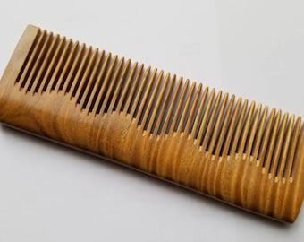 Wooden Comb for Men, Best Birthday Gift for Men Women, Wood Hair/Beard Comb, Husband Wife Gift,,Sandalwood Comb, Mustache Comb 5.3"(13.5cm)