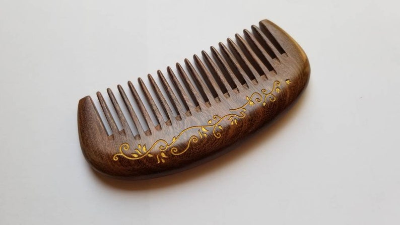 Wooden Hair Comb Women, Mothers Day Gift for Her, Araki Beard Comb, Wood Wide Tooth Comb, Seamless Wood Comb, Pocket Wood Comb 5.1 /13cm image 7