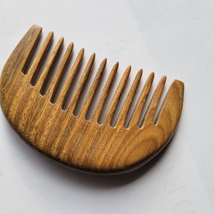 Wide Toothed Comb for Men, Eco Friendly Gift, Gift for Girlfriend, Historical Wooden Comb, Araki Sandalwood Comb, Wood Hair Comb3.5&quot;/8.5cm