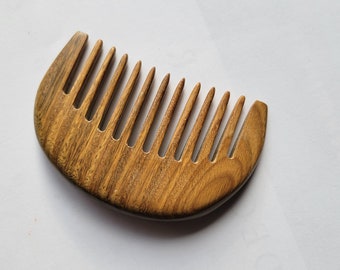 Wide Toothed Comb for Men, Eco Friendly Gift, Gift for Girlfriend, Historical Wooden Comb, Araki Sandalwood Comb, Wood Hair Comb3.5"/8.5cm