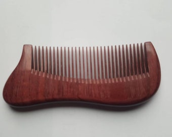 Birthday Gift for Husband, Purple Heart Wood Comb for Men, Fathers Day Gift for Him, Araki Wooden Hair Comb, Wood Beard Comb 4.9"(12.5cm)