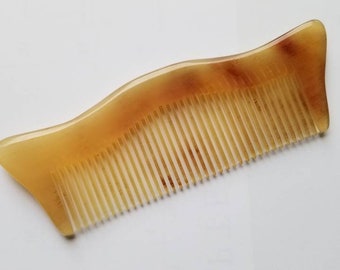 Luxury Sheep Horn Comb, Gift for Men, Horn Beard Comb, Viking Horn Hair Comb Women, Medieval Natural Comb, Historical Horn Comb 5.1" (13cm)