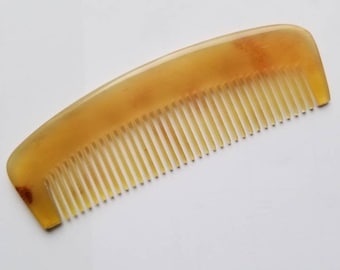 Schafshornkamm: Feinzahniger Bartkamm, plastikfrei, mittelalterlicher Stil, 12 cm