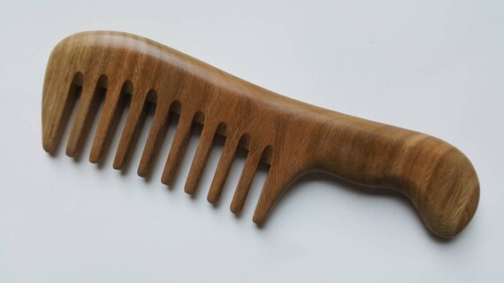 Extra Wide Tooth Comb Curly Hair Wooden Comb Birthday Gift Etsy