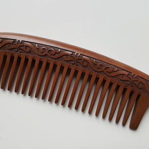 Boyfriend Gift,Valentines Day Gift for Men, Viking Inspired Wooden Comb, Eco Friendly Gift, Husband Gift, Wood Beard/Hair Comb 6.3&quot;/16cm