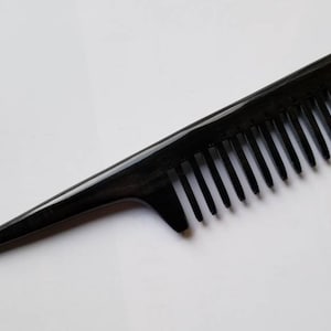 Pettine in corno a coda di ratto, pettine a denti larghi, pettine per capelli ricci, miglior regalo di compleanno per uomo, pettine in corno di bufalo, pettine per barba da uomo, regalo per lei 8,5&quot; (21,6 cm)