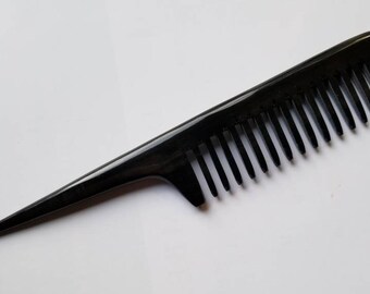 Rat Tail Horn Comb,Wide Tooth Comb, Curly Hair Comb,  Best Birthday Gift Man, Buffalo Horn Comb, Beard Comb Men, Gift for Her 8.5"(21.6 cm)