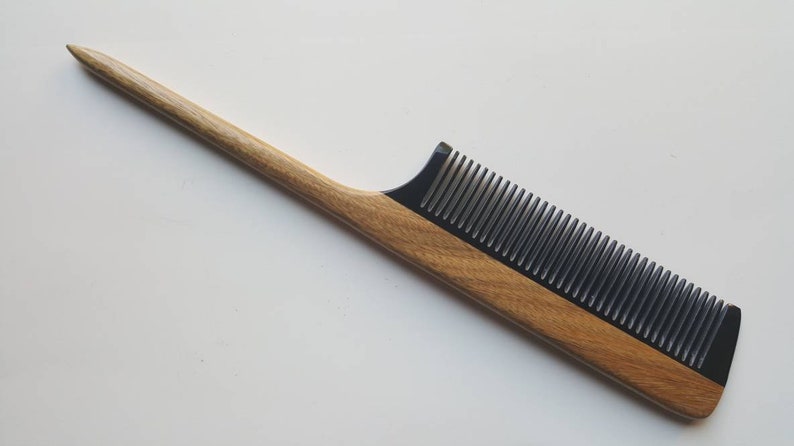 Sectioning/styling Comb Horn Rat Tail Comb Araki Sandalwood | Etsy