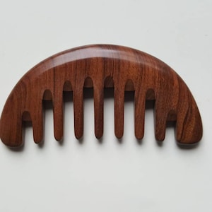 Curly Hair Wooden Comb, Ecofriendly Gift Him, Extra Wide Tooth Comb, Girlfriend Birthday Gift, Anniversary Gift, Wood Beard Comb3.9&quot;(10 cm)