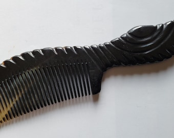 Anniversary Gift, Gentleman Horn Hair Comb, Gift for Him, 50th Birthday Gift, Husband Boyfriend Gift, Araki Yak Horn Beard Comb8.3"/21cm