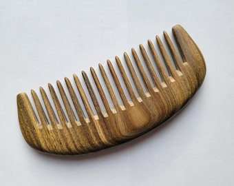 Peine de madera de dientes anchos, ecológico, regalo de jubilación, 12,5 cm (5").