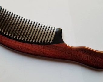 Luxury Horn Comb for Women, 30th Anniversary Gift for Husband, Araki Horn Hair Comb, Birthday Gift for Wife, Horn Hair Beard Comb 7.9"(20cm)