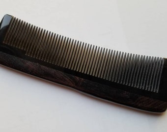 Luxury Horn Comb Women, Anniversary Gift for Wife, Araki Horn Hair Comb, Birthday Gift for Husband, Horn Hair Beard Comb Men 5.3"(13.5cm)