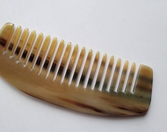 Birthday Gift Her, Yak Horn Comb, Horn Hair Comb, One of a Kind, Medieval Comb Women, Viking Horn Comb, Seamless/Anti-Static Comb 5.9"(15cm)