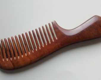Wood Comb, Wide Tooth, Curly Hair Comb, Gift for Wife : 7.6"/19.5cm