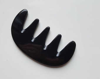 Yak Horn Comb: Wide Tooth, Detangling Comb, Scalp Massager | 3.9"/10cm