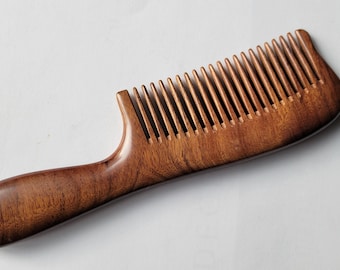 Feiner Zahn Mopane Holzkamm mit Griff - Bart- & Haarpflege 20 cm