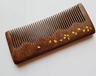 Wooden Hair Comb, Gift for Sister, Retirement Gift Mom, Girlfriend Gift, Araki Wood Beard Comb, Bridal Shower Gift, Birthday Gift 6.3"(16cm)