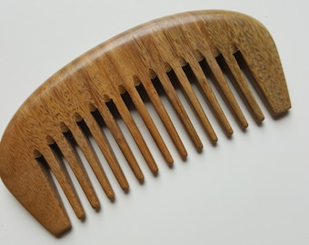 Mothers Day Gift, Wide Toothed Comb, Eco Friendly, Girlfriend, Historical Wooden Comb, Araki Sandalwood Comb, Wood Hair Comb4.3"/11cm