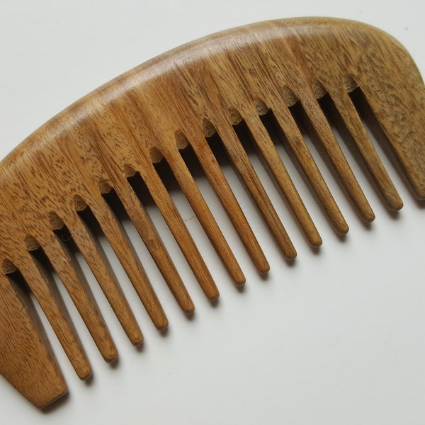 Mothers Day Gift, Wide Toothed Comb, Eco Friendly, Girlfriend, Historical Wooden Comb, Araki Sandalwood Comb, Wood Hair Comb4.3"/11cm