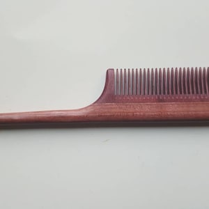 Mothers Day Gift, Rat Tail Wooden Comb Women, Sectioning/Styling wood Comb for Girls, Araki Wooden Beard Comb, Purple Heart Comb 8.321cm image 9