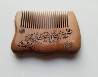 Wooden Hair Comb Women, Birthday Anniversary Gift Wife, Girl friend Gift, Vintage Style Comb, Relaxation Gift for Mom, Pocket Comb 3.1"(8cm)
