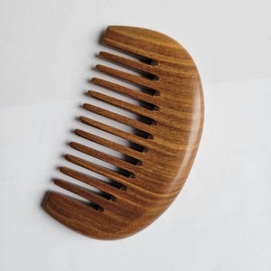 Mini Sandalwood Wide Toothed Comb, Eco Friendly Hair Care 3.5"/8.5cm