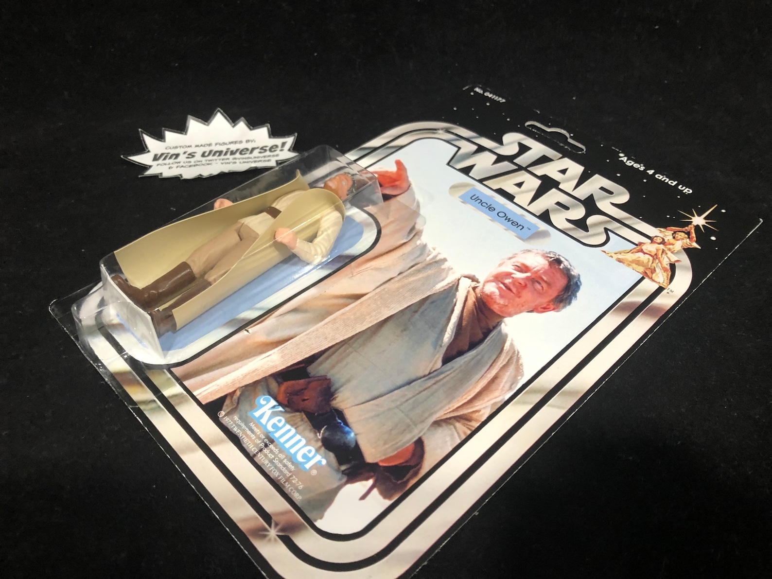 Custom made Vintage Star Wars Uncle Owen Action Figure Display Etsy