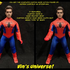 Custom 1/9th 8 Inch Scale Andrew Garfield as Peter Parker Spiderman ...