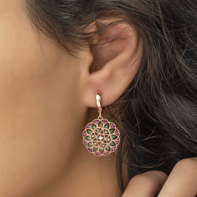 Colourful Ethnic Earrings 100 Original Design 22K Gold Etsy