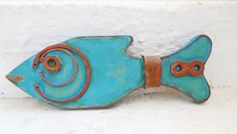 Poisson En Bois Poisson Décoration Murale Décor De Poisson Etsy