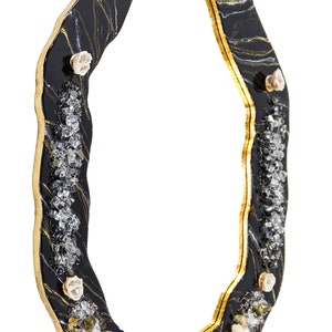 Black marble and quartz mirror