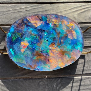 Opal Inspired Tray: Decorative Perfume Tray (38cm)
