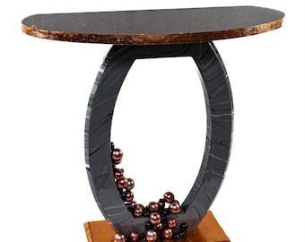 Marble and balls console table