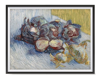 Vincent Van Gogh Art Reproduction Posters - Poster Printing - Wall Art Print for Home Office Decor - RED CABBAGES and ONIONS