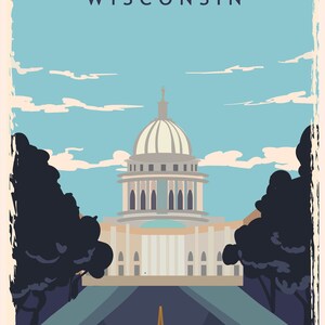 Retro Style USA STATES Travel Poster Series- Grunge, Vintage State ...